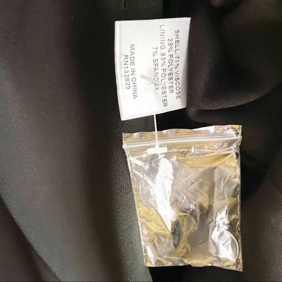 SOLD NBD Striped Off Shoulder Blazer Dress Black - Picture 6 of 7